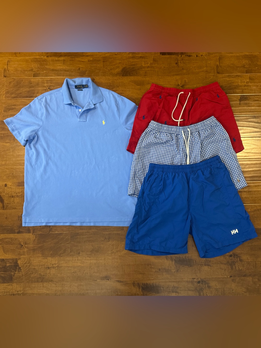 Men’s XL Ralph Lauren Polo shirt, bathing suits, Helly Hanson bathing suit